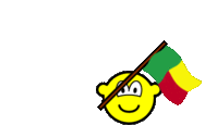 Benin vlag zwaaien buddy icon  geanimeerd