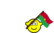 Burkina Faso vlag zwaaien buddy icon  geanimeerd