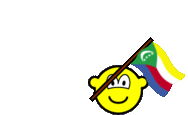 Comoren vlag zwaaien buddy icon  geanimeerd