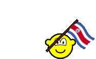 Costa Rica vlag zwaaien buddy icon  geanimeerd