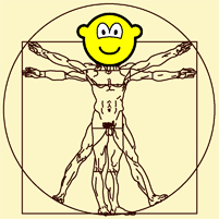 Da Vinci buddy icon Man van Vitruvius 