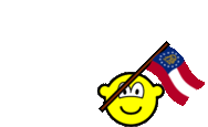 Georgia vlag zwaaien buddy icon  Amerikaanse staat geanimeerd