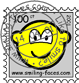 Gestempelde postzegel buddy icon  