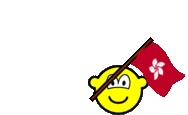 Hong Kong vlag zwaaien buddy icon  geanimeerd