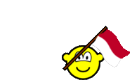 Indonesië vlag zwaaien buddy icon  geanimeerd