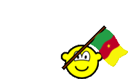 Kameroen vlag zwaaien buddy icon  geanimeerd