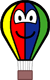 Luchtballon buddy icon gekleurd 