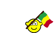 Mali vlag zwaaien buddy icon  geanimeerd