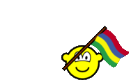 Mauritius vlag zwaaien buddy icon  geanimeerd