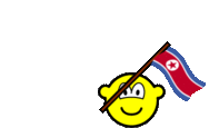 Noord-Korea vlag zwaaien buddy icon  geanimeerd