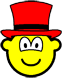 Rode hoge hoed buddy icon  
