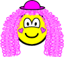 Roze haar clown buddy icon  