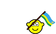 Rwanda vlag zwaaien buddy icon  geanimeerd