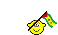 Sao Tome en Principe vlag zwaaien buddy icon  geanimeerd