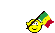 Senegal vlag zwaaien buddy icon  geanimeerd