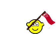 Singapore vlag zwaaien buddy icon  geanimeerd