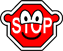 Stop buddy icon verkeersbord 