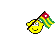 Togo vlag zwaaien buddy icon  geanimeerd