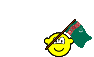Turkmenistan vlag zwaaien buddy icon  geanimeerd