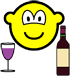 Wijn drinkende buddy icon  