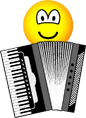 Accordeon spelende emoticon  