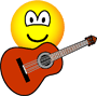Akoestische gitaar emoticon  