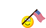 Baker Island vlag zwaaien emoticon  geanimeerd