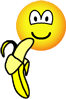 Banaan etende emoticon  