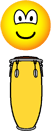 Bongo spelende emoticon  