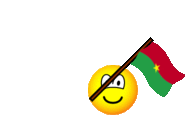 Burkina Faso vlag zwaaien emoticon  geanimeerd