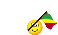 Congo, Republiek van de vlag zwaaien emoticon  geanimeerd