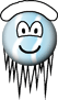 Cool emoticon met sneeuw 