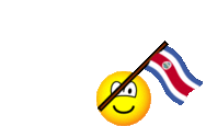 Costa Rica vlag zwaaien emoticon  geanimeerd
