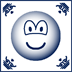 Delftsblauwe emoticon  