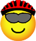 Fietser emoticon wielrenbril 