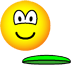 Frisbee emoticon groen 