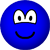 Gekleurde emoticon blauw 