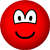 Gekleurde emoticon rood 