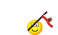 Gibraltar golvend vlag emoticon  geanimeerd