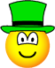 Groene hoed emoticon  