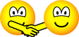 Handen schuddende emoticons  