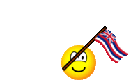 Hawaii vlag zwaaien emoticon  Amerikaanse staat geanimeerd