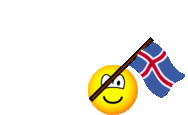 IJsland vlag zwaaien emoticon  geanimeerd