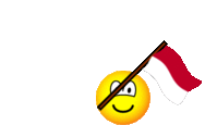Indonesië vlag zwaaien emoticon  geanimeerd