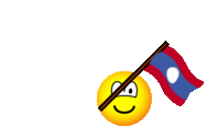 Laos vlag zwaaien emoticon  geanimeerd