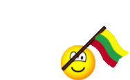 Litouwen vlag zwaaien emoticon  geanimeerd