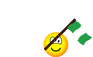Nigeria vlag zwaaien emoticon  geanimeerd