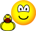 Plastic eendje emoticon spelend 