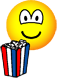 Popcorn etende emoticon  