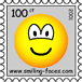 Postzegel emoticon  